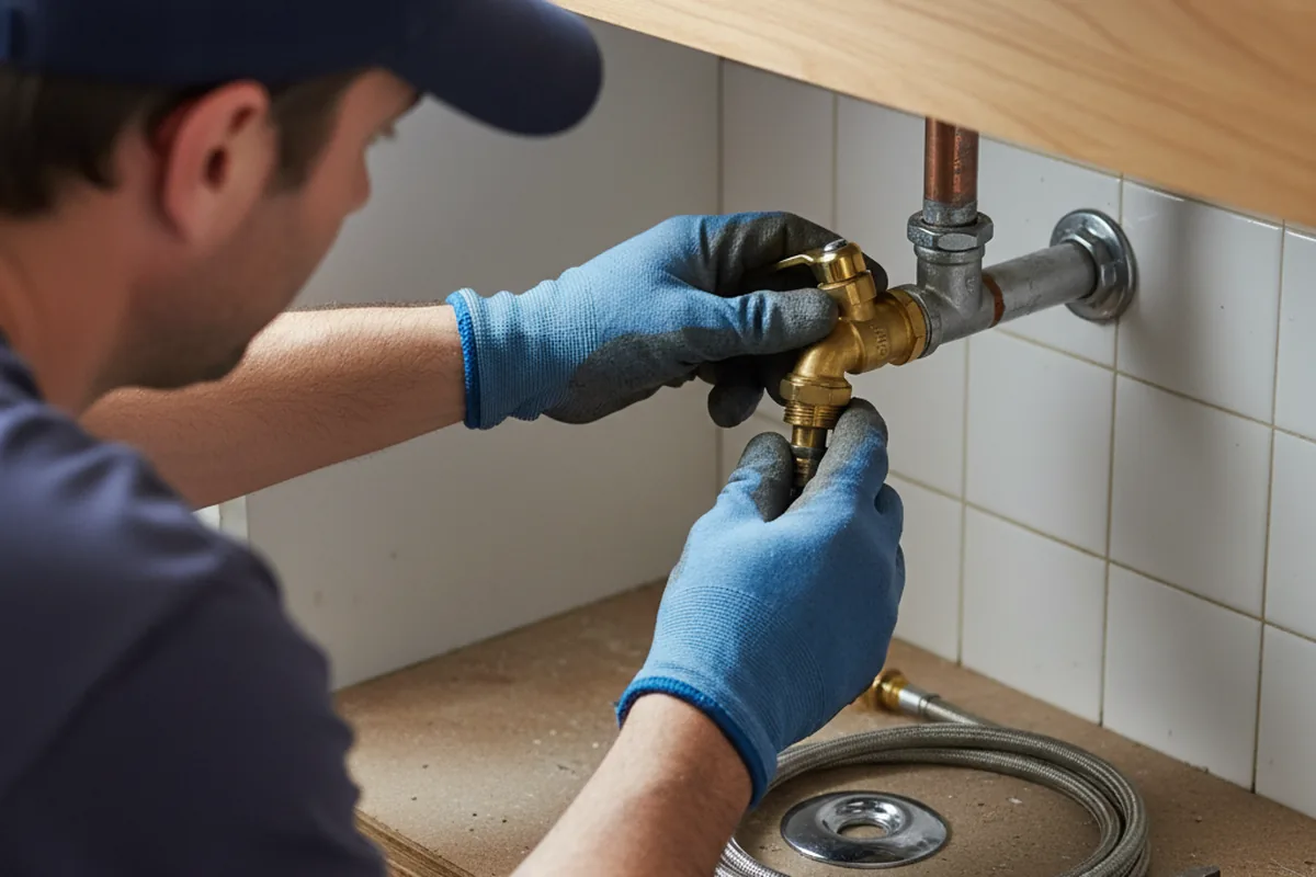 Shutoff valve and fitting work during Emergency Plumbing in Flint